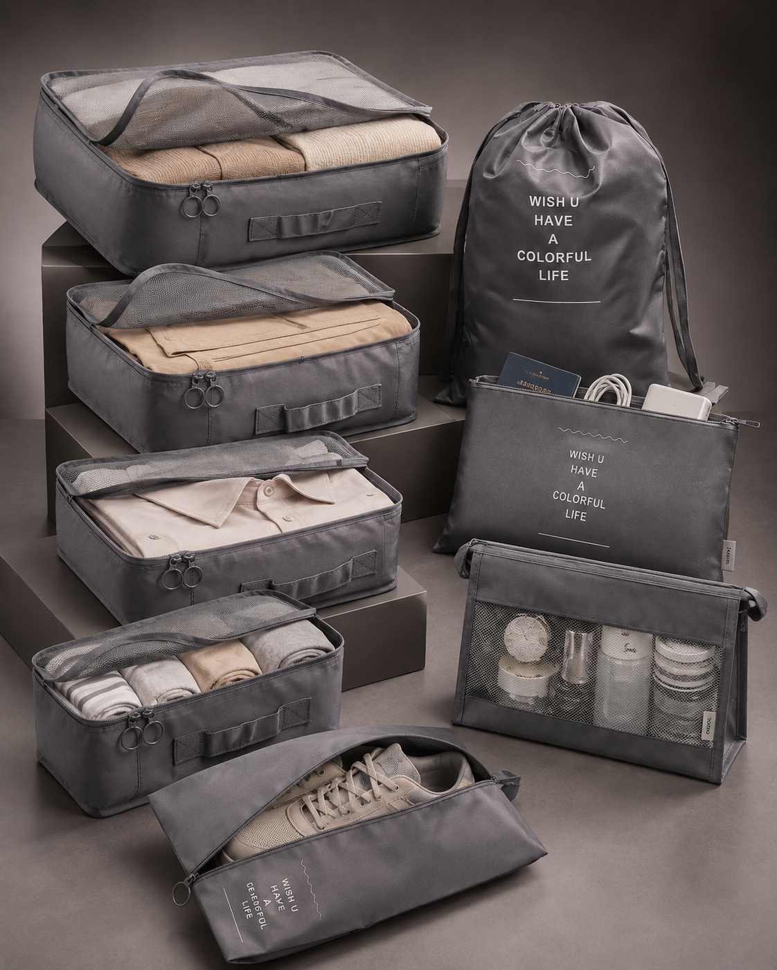 Set Organizador de Viaje 8 Piezas