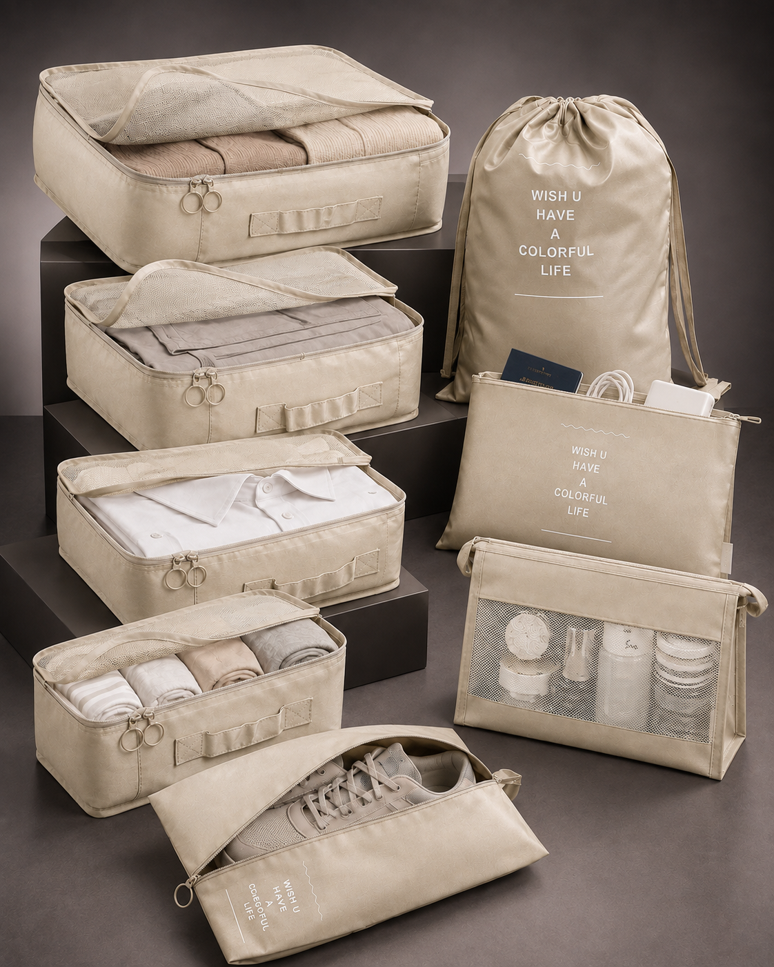 Set Organizador de Viaje 8 Piezas