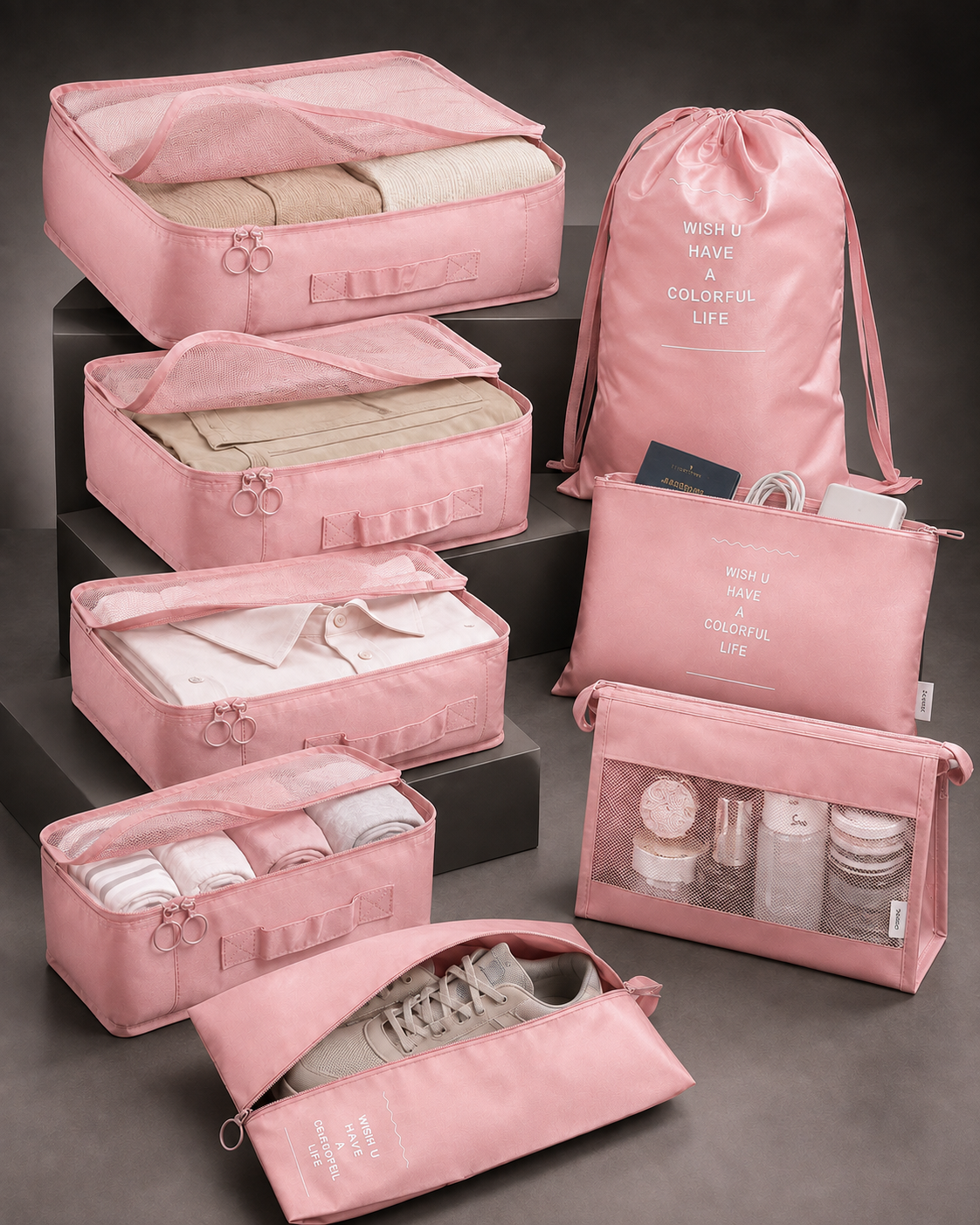 Set Organizador de Viaje 8 Piezas