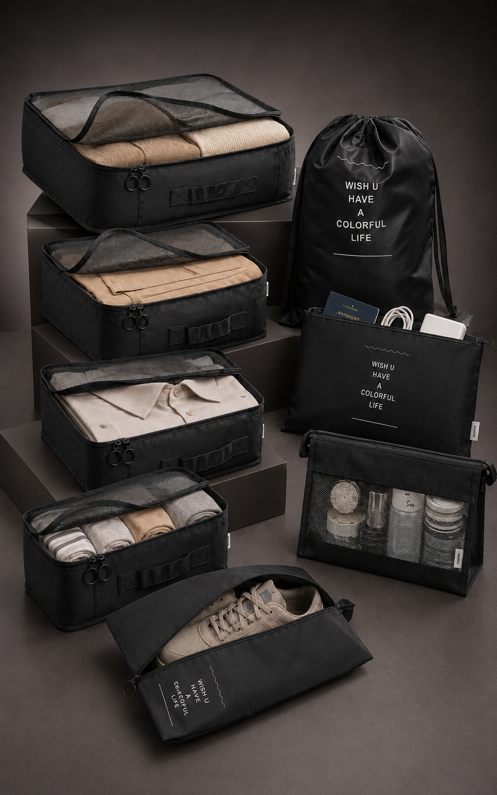 Set Organizador de Viaje 8 Piezas