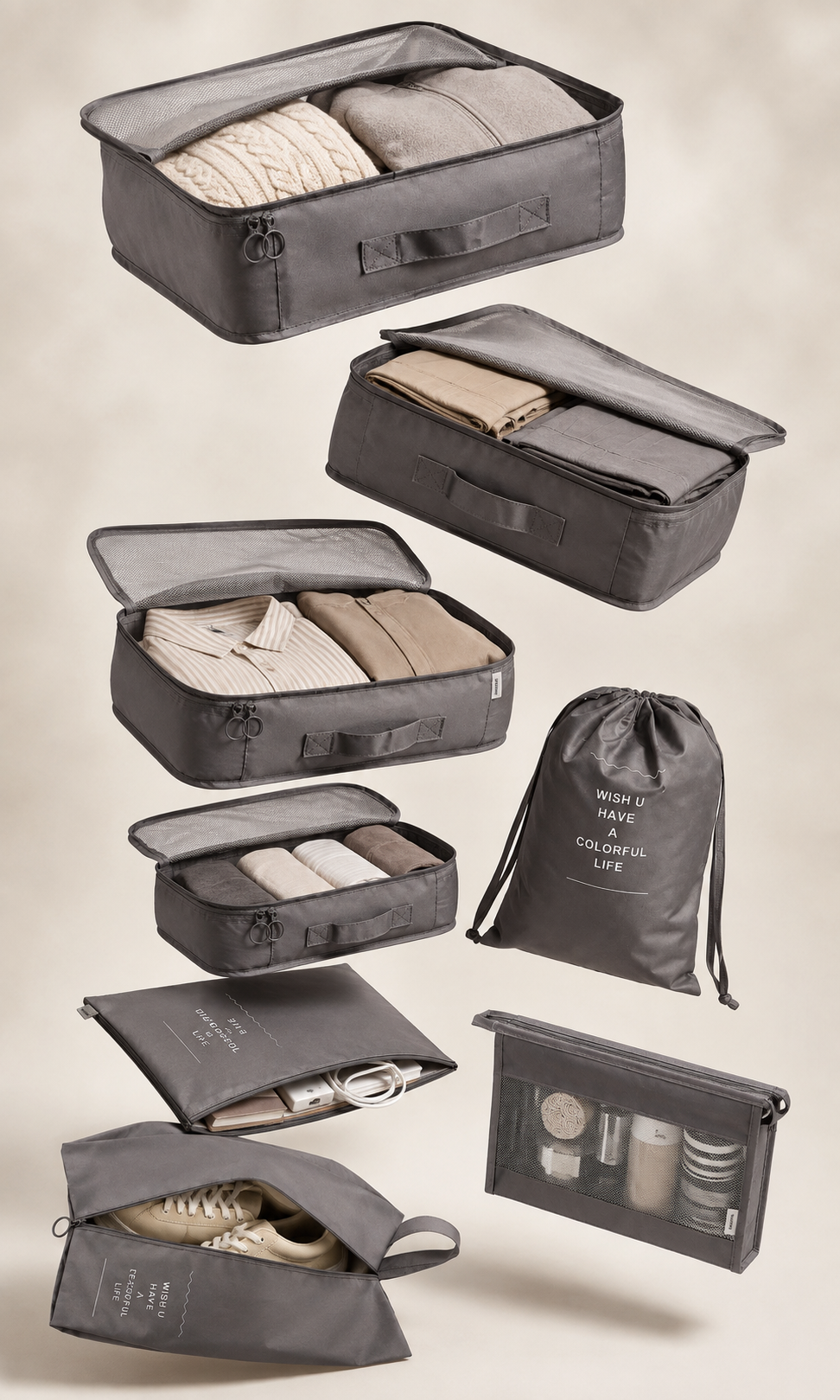 Set Organizador de Viaje 8 Piezas